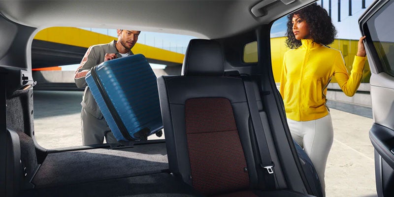 A couple sharing interest in the 2025 Nissan Kicks in Pompano Beach, FL